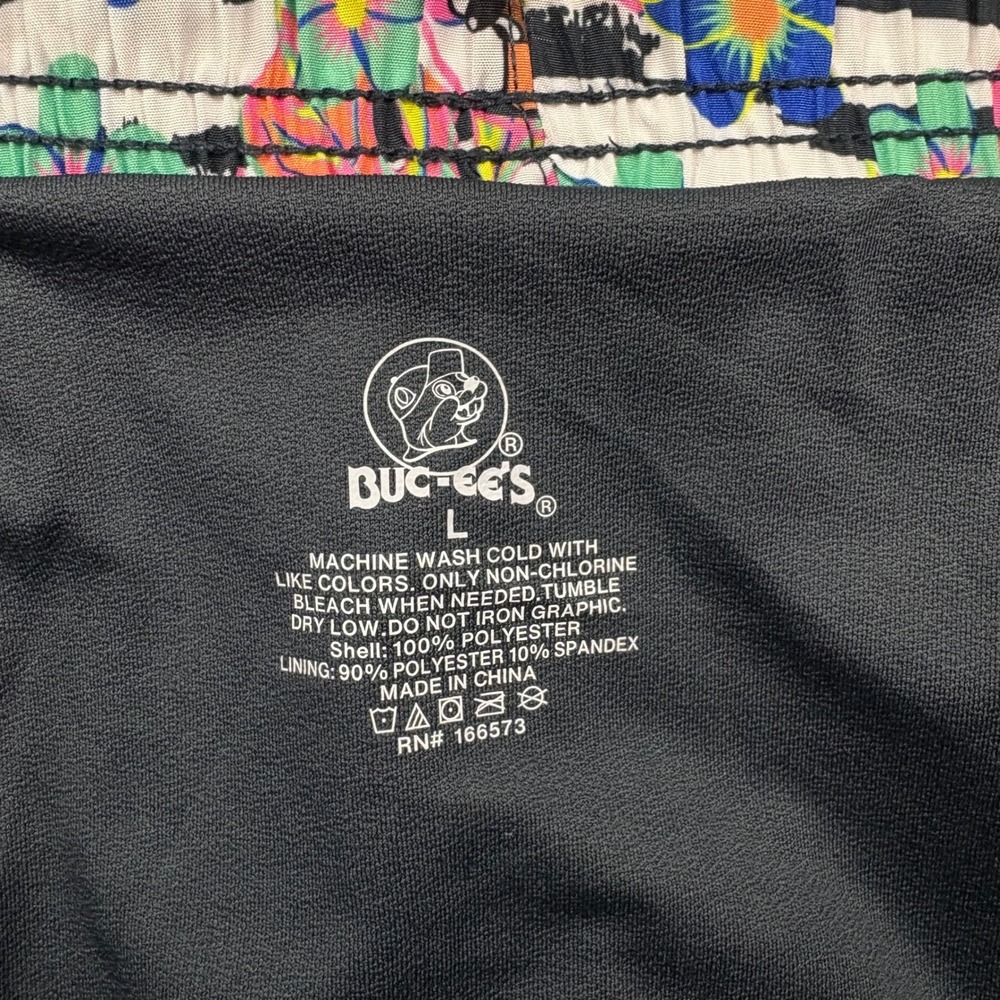 Buc-ee's Beaver Mascot Womens L Dolphin Running Shorts Tropical Lined Novelty - Picture 6 of 12